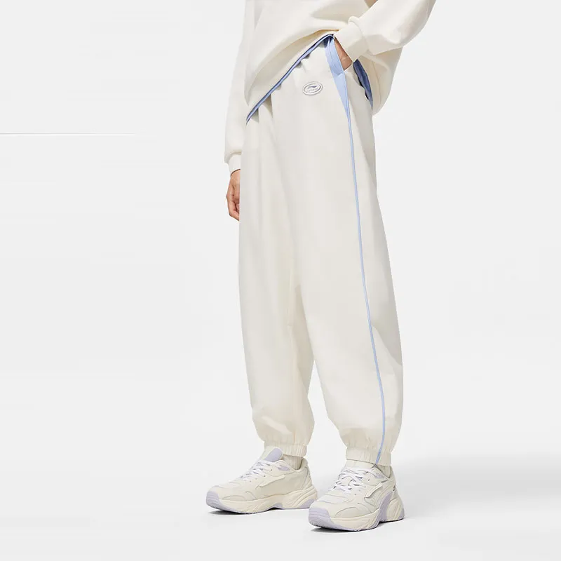 LiNing Sports Trend Series Knitted Sports Pants Women's Ecru-2