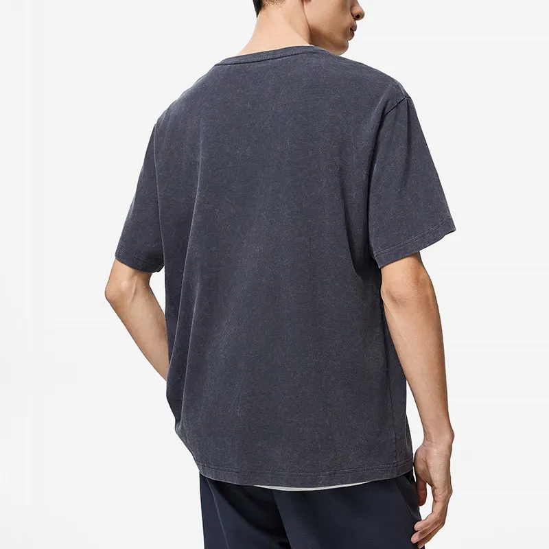 LiNing Drop Shoulder Sleeve Short Sleeved T Shirts Men's Ebony Black-1