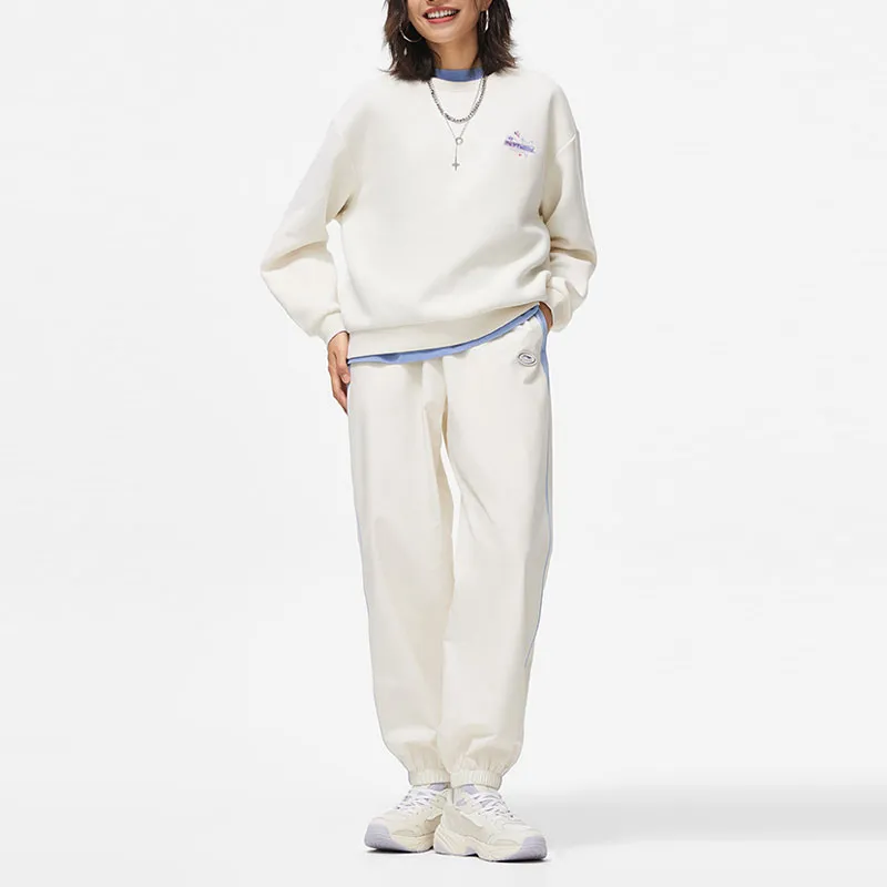 LiNing Sports Trend Series Knitted Sports Pants Women's Ecru-1