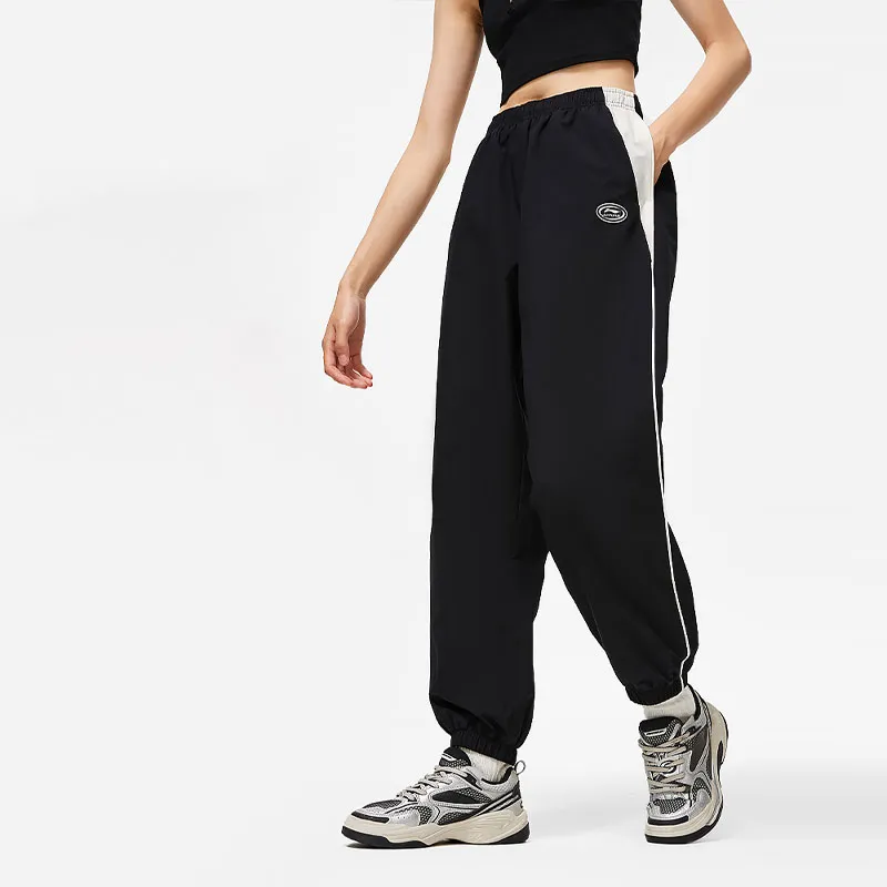 LiNing Sports Life Collection Knitted Sports Pants Women's Black-3
