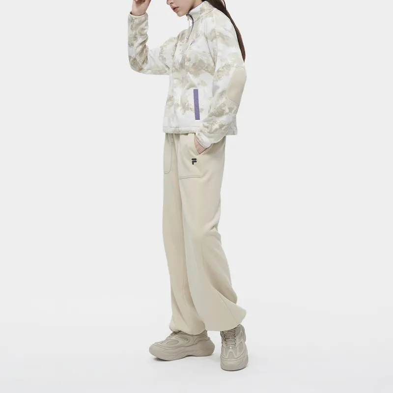 FILA FUSION Knitted Sweatpants Women's Starch Lactose Color-5