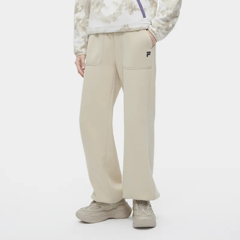 FILA FUSION Knitted Sweatpants Women's Starch Lactose Color-2