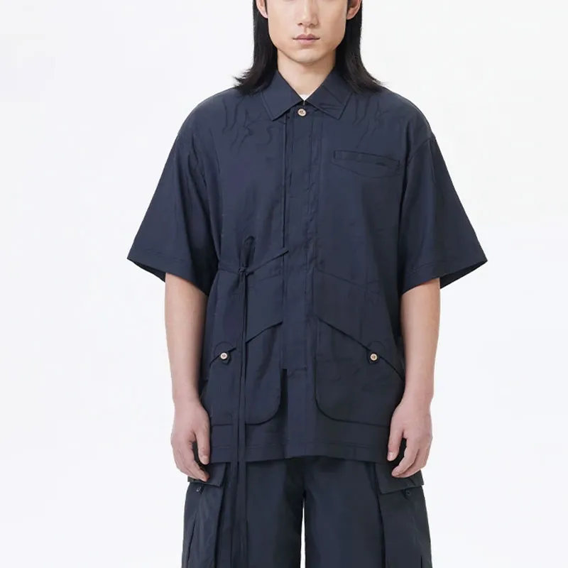 LiNing Jackie Chan Collaboration Kung Fu Collection Shirt Men's Charcoal Black-2