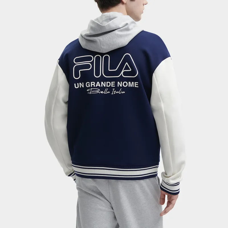 FILA Baseball Jacket Men's Deep Silent Blue-3
