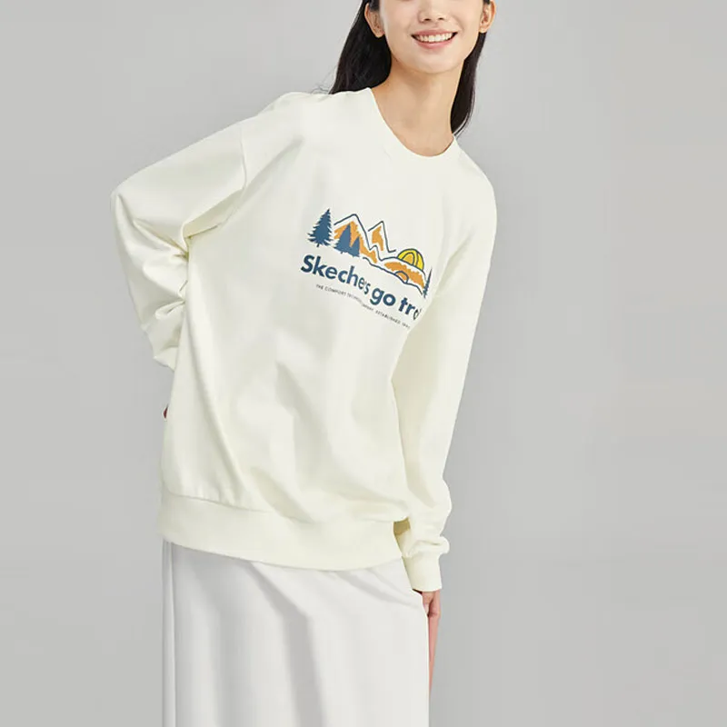 Skechers Sweatshirt Unisex Marshmallow White-2