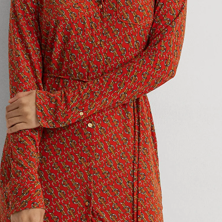Polo Ralph Lauren Long-Sleeved Dresses Women's Red-4