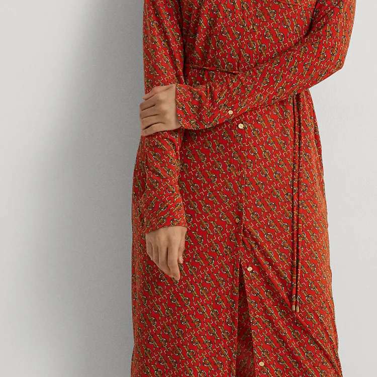 Polo Ralph Lauren Long-Sleeved Dresses Women's Red-2