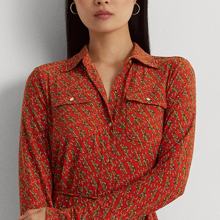 Polo Ralph Lauren Long-Sleeved Dresses Women's Red-3