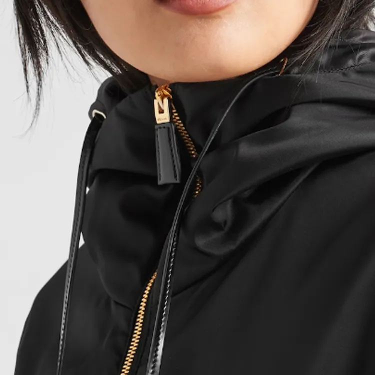 PRADA Re Nylon Belted Hooded Jacket-4