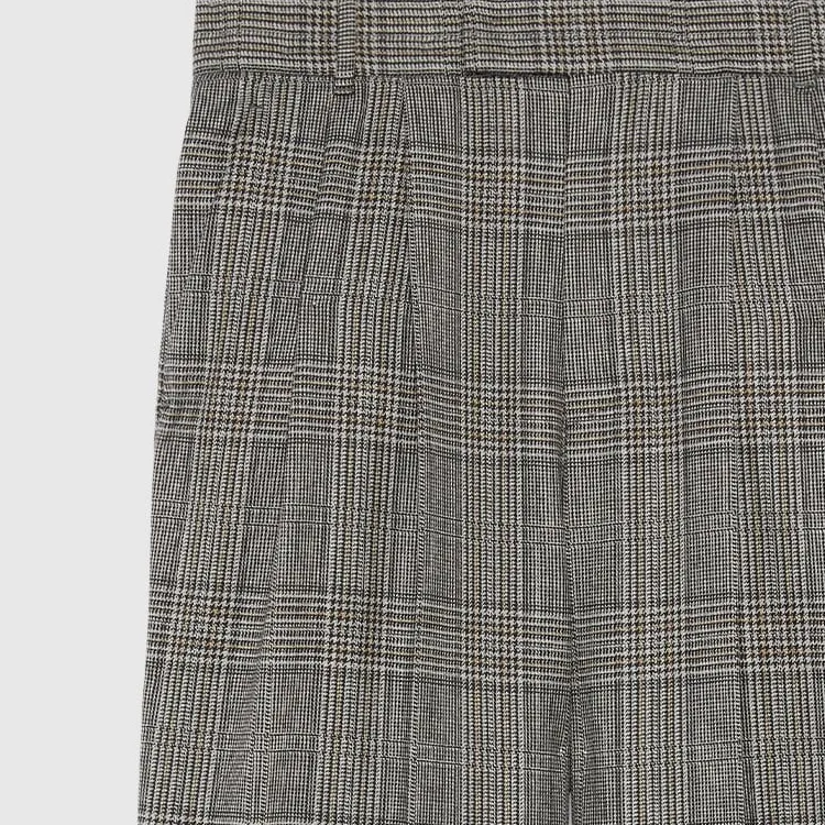 GUCCI Prince Of Wales Checked Cropped Pants-1
