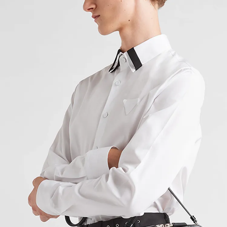 PRADA Shirts Men White-4