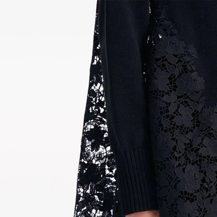 OSCAR DE LA RENTA Gardenia Guipure Lace Long Cardigan-4