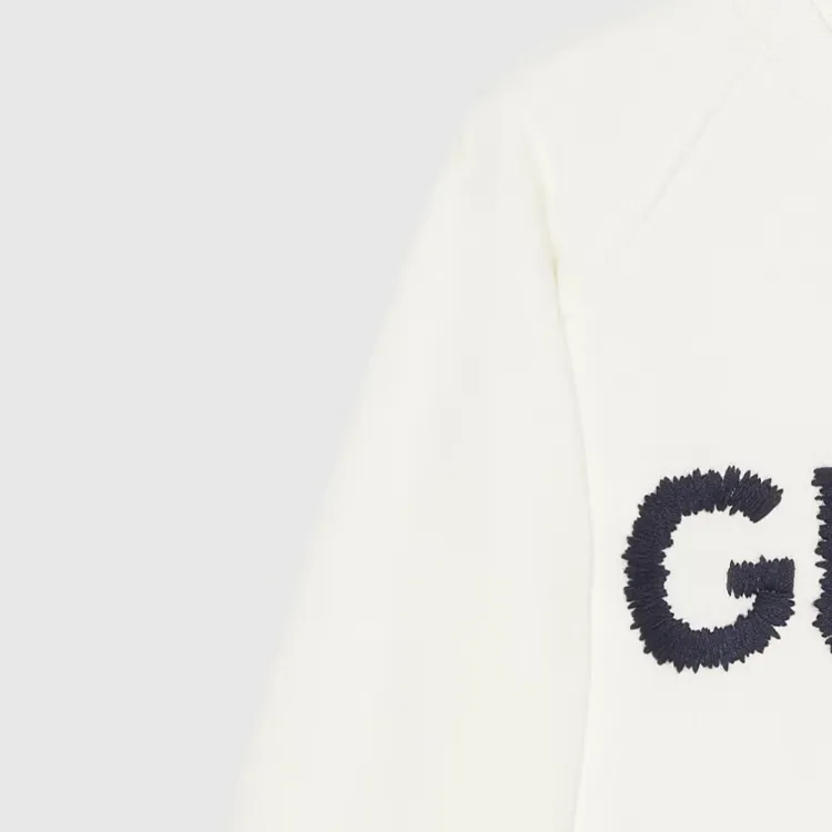 GUCCI Logo Embroidered Crewneck Sweatshirt-4