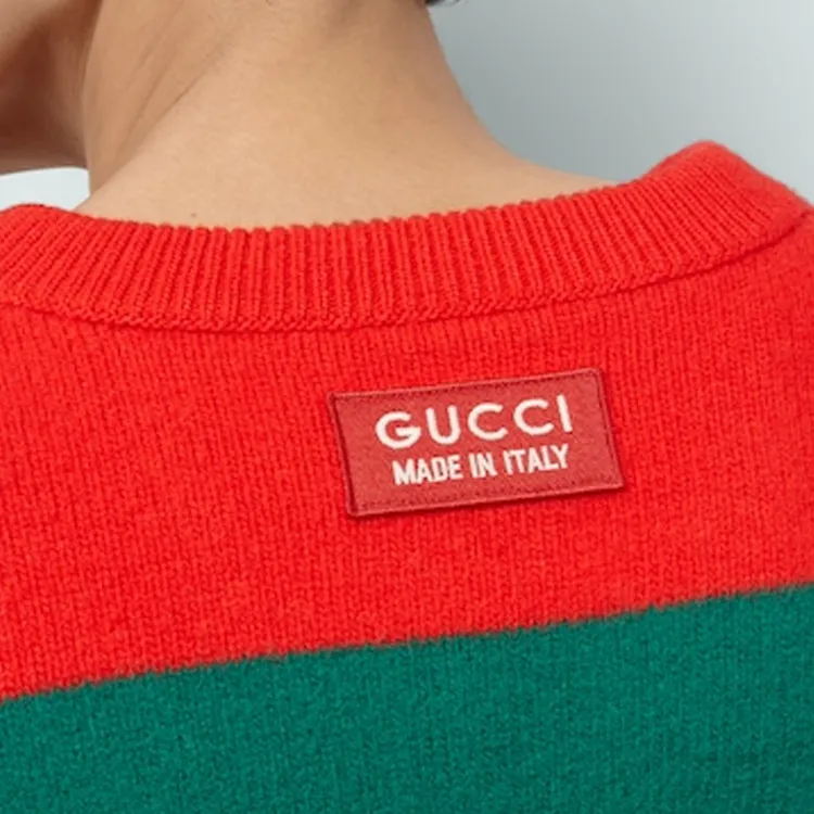 GUCCI Felted Wool Striped Sweater-4