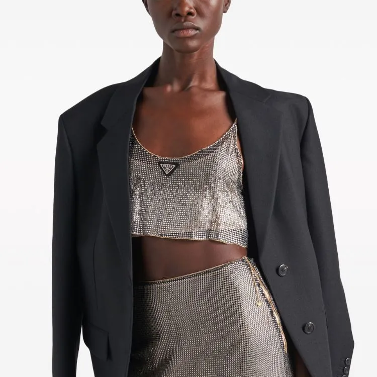 PRADA Casual Long Skirts Women's Silver-4