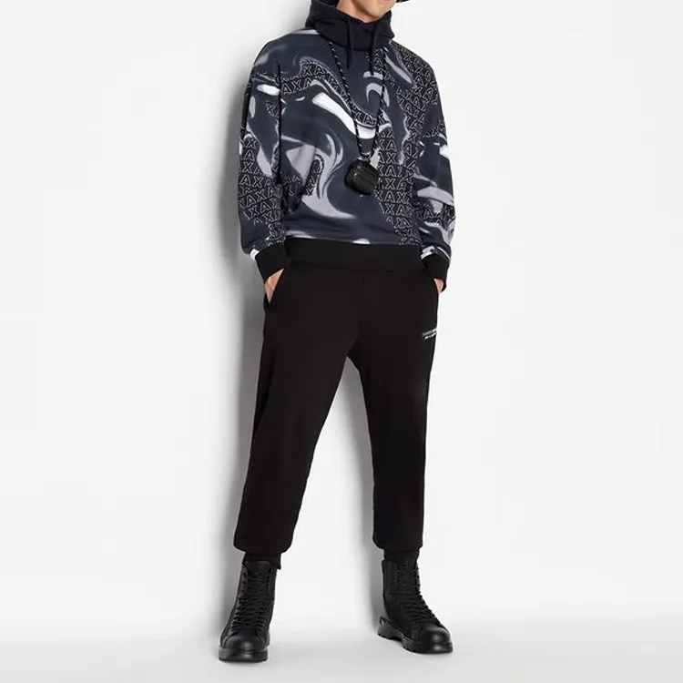 EMPORIO ARMANI Knitted Sweatpants Men's Black-1