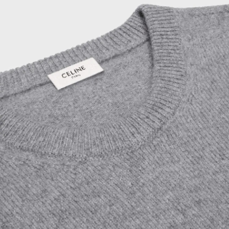 CELINE Triomphe Crew Neck Sweater In Cashmere-2