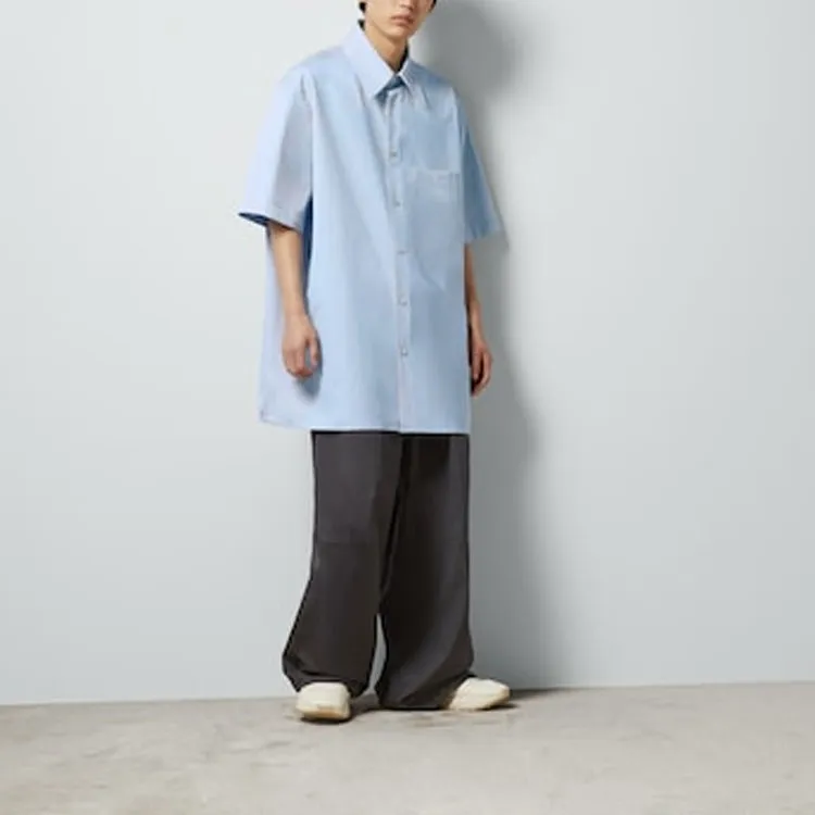 GUCCI Logo Embroidered Poplin Shirt-1