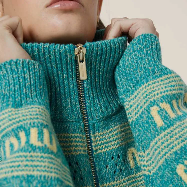 MIU MIU Knitwear Women's Turquoise-3