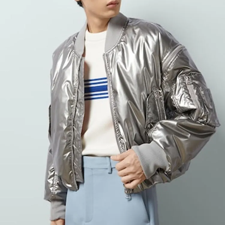 GUCCI Jackets Coats Men's Silver-2
