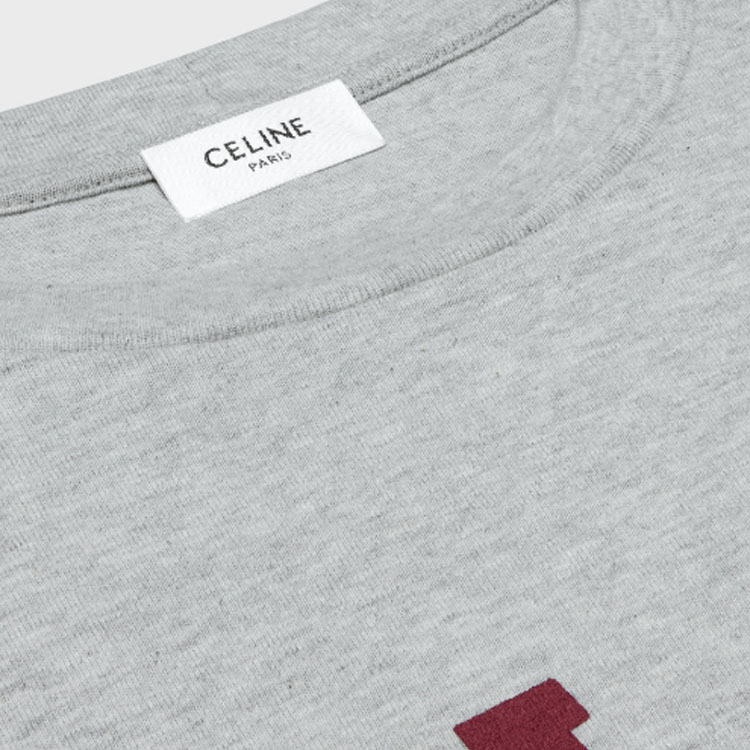 CELINE グレー Tシャツ サイズS CELINE(セリーヌ) プリントTシャツ2X86B671Q 2X86B671Q グレー
