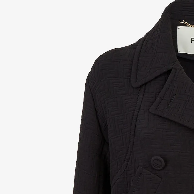 FENDI Jacquard Short Biker Style Jacket-4