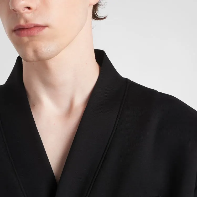 PRADA V Neck Button Up Sweashirt-4