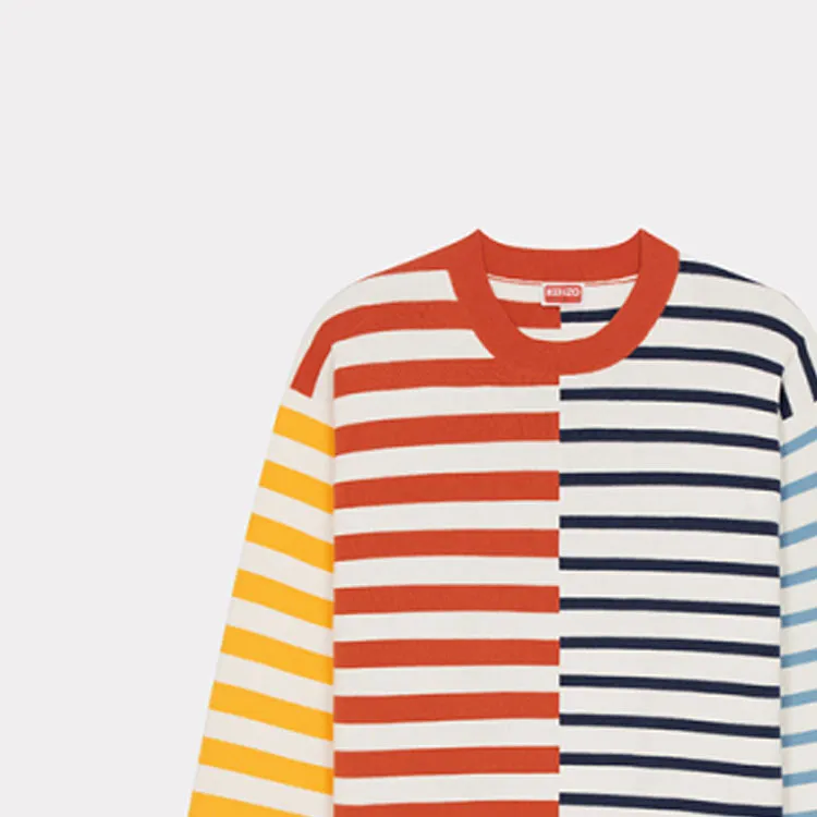KENZO Logo print Striped Sweatshirt-4
