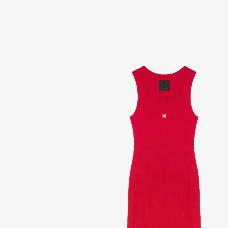 GIVENCHY Sleeveless Dress Women's Red-4