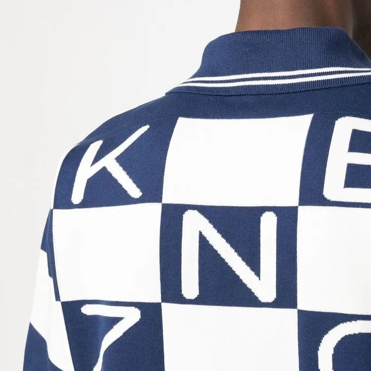 KENZO Logo Patch Short Sleeved Striped Polo Shirt-4