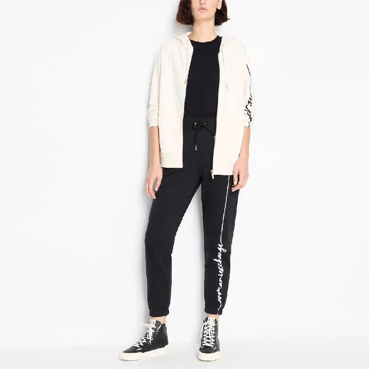 ARMANI EXCHANGE Logo embroidered Drawstring Track Pants-4