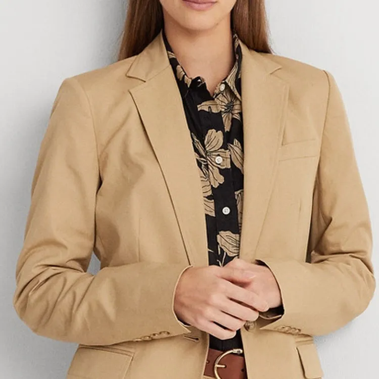 Polo Ralph Lauren SS24 Business Suit Coat Women's Brown-2