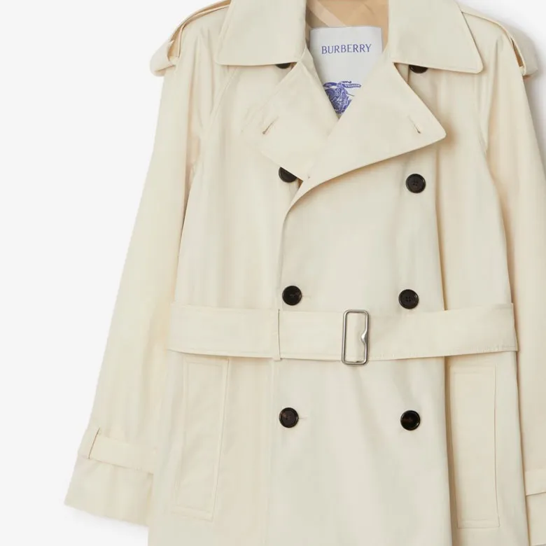 Burberry Short Belted Trench Coat-6