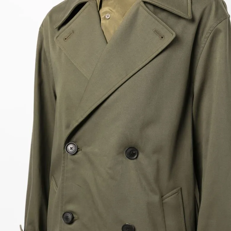 NILI LOTAN Gabardine Double-breasted Raincoat-1