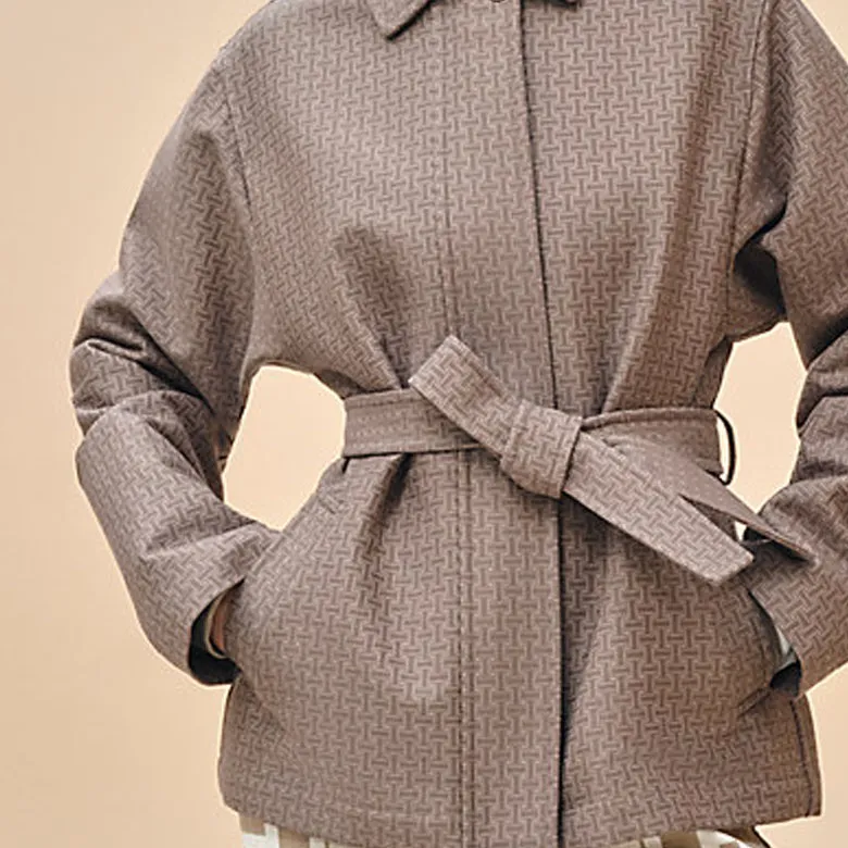 HERMES Coats Women's Elephant Gray-9