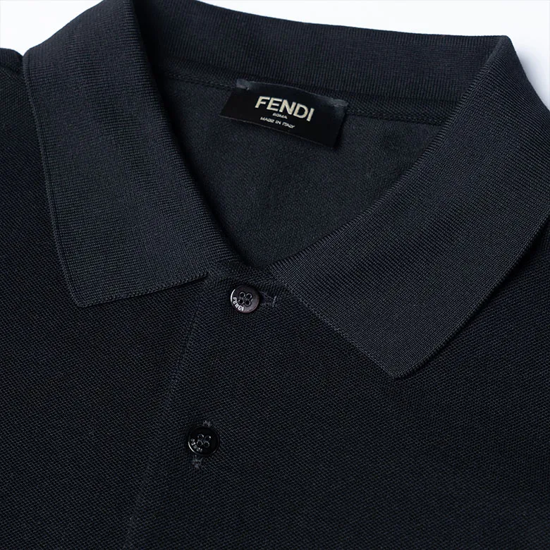 FENDI Polo Shirts Men Black-5