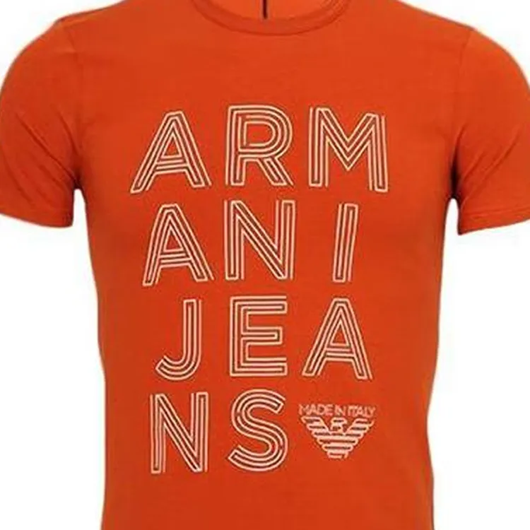 ARMANI JEANS T Shirts Men Red-2