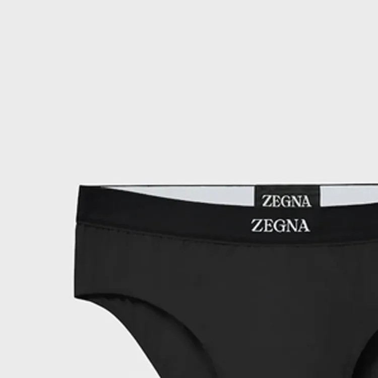 Ermenegildo Zegna Logo Detailed Midi Briefs-1