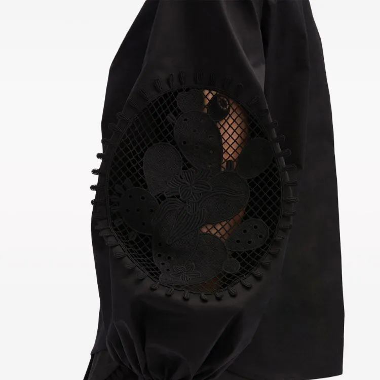 OSCAR DE LA RENTA Eyelet-detail Round-neck Blouse-5