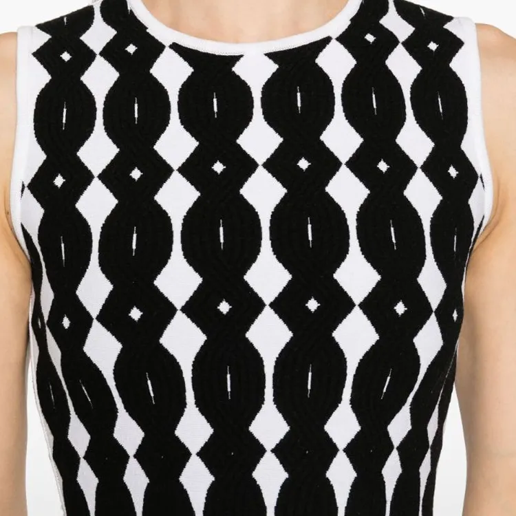 Antonino Valenti SS24 Sleeveless Dress Women's Black-4