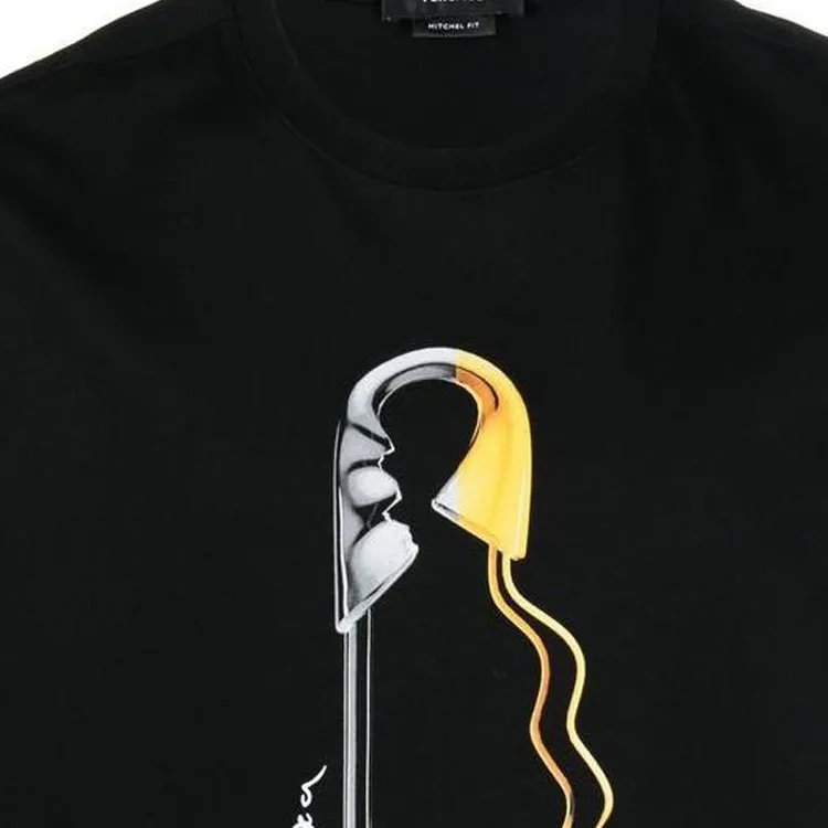 VERSACE Safety Pin Graphic T Shirt-4