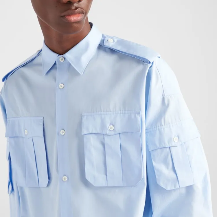 PRADA Flap Pocket Long-Sleeved Shirt-2