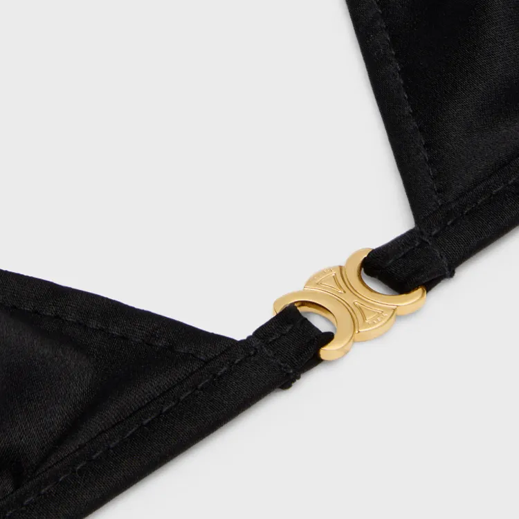 CELINE Triomphe Triangle Bra In Silk-3