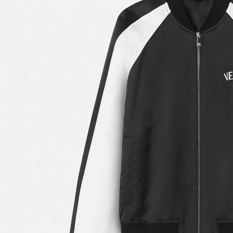 VERSACE Logo-embroidered Bomber Jacket-5