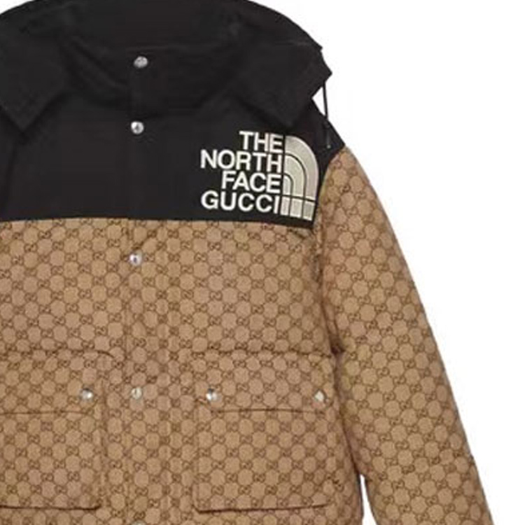 ノースコラボGucci x The North Face W GG Padded Short Jacket Gucci x The North Face Print Jacket Beige/Ebony Men's - SS21