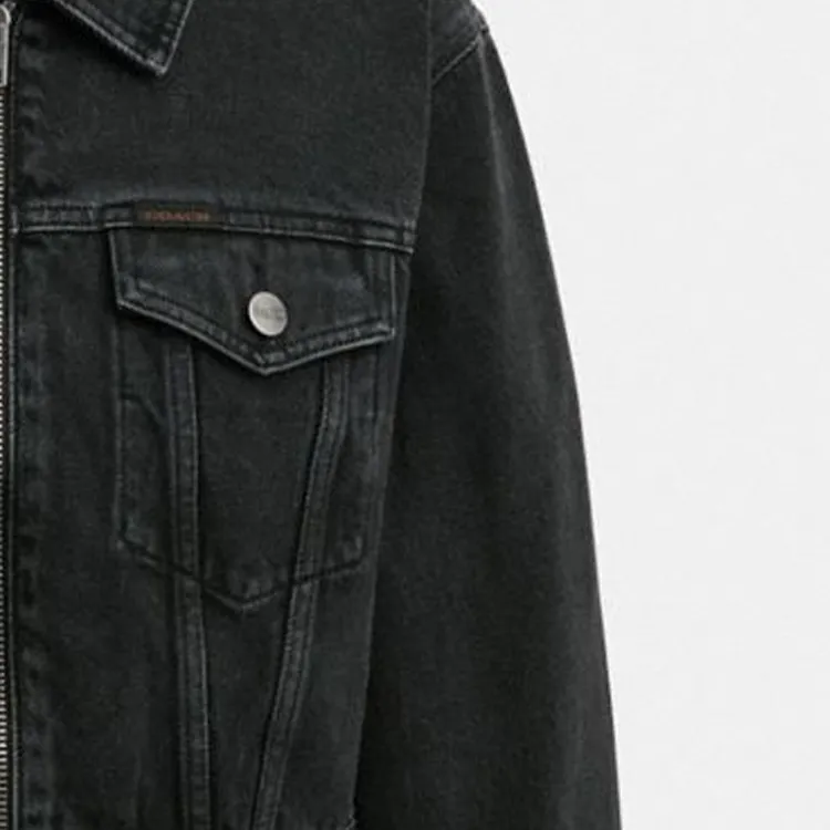 COACH Denim Jacket Women's Black-3