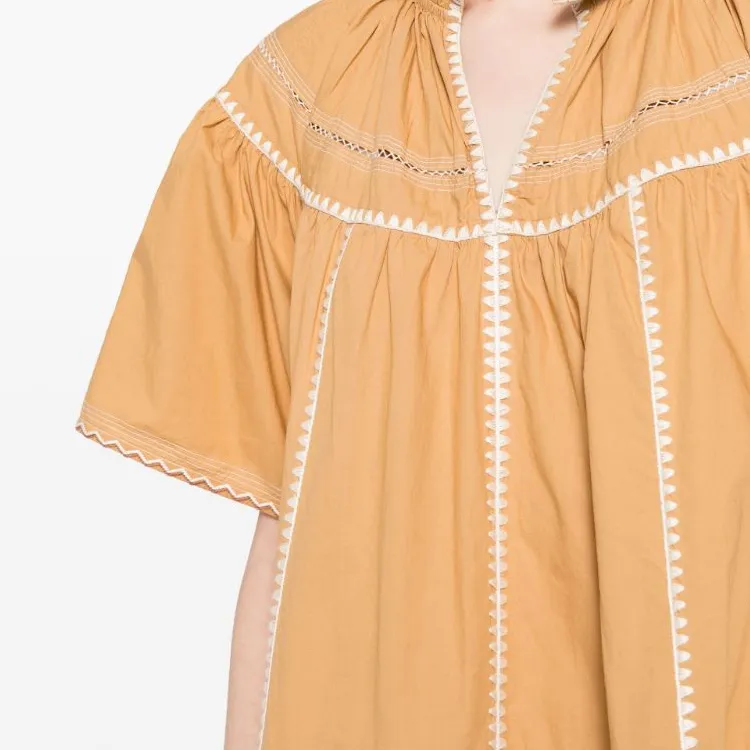 Ulla Johnson SS24 Short-Sleeved Dresses Women's Deep Yellow-2