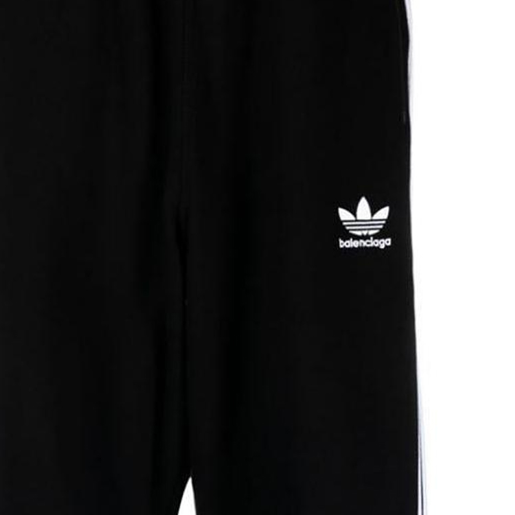 Adidas X Balenciaga Knitted Sweatpants Women's Black - POIZON