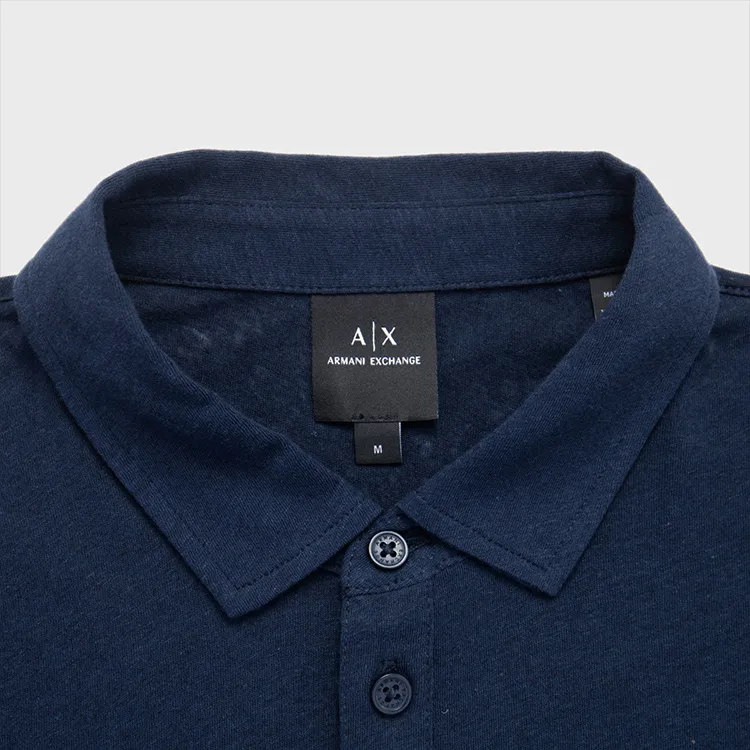 ARMANI EXCHANGE SS24 Polo Shirt Men's Navy Blue-4