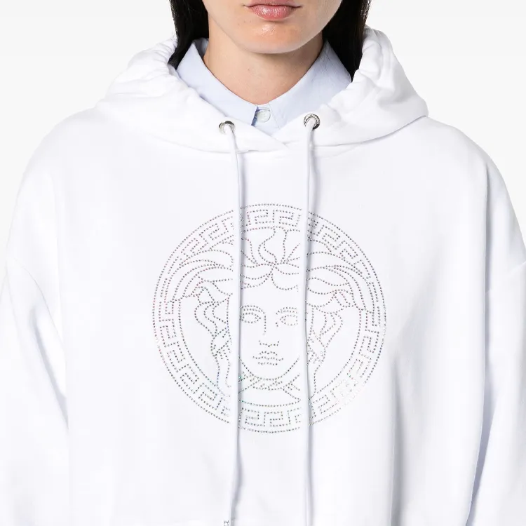 VERSACE Medusa Head motif Cotton Hoodie-4